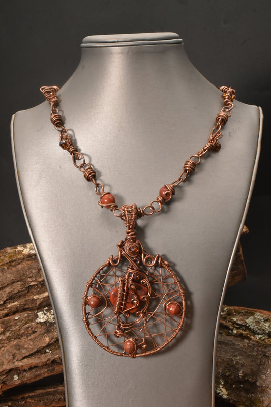 The Rational Wheel — Red Jasper Necklace