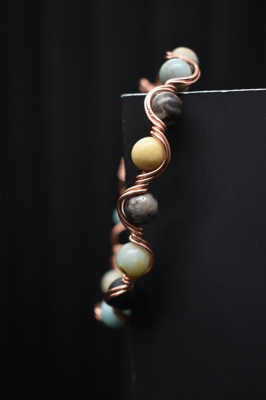 Amazonite-  Copper Frequency Bracelet