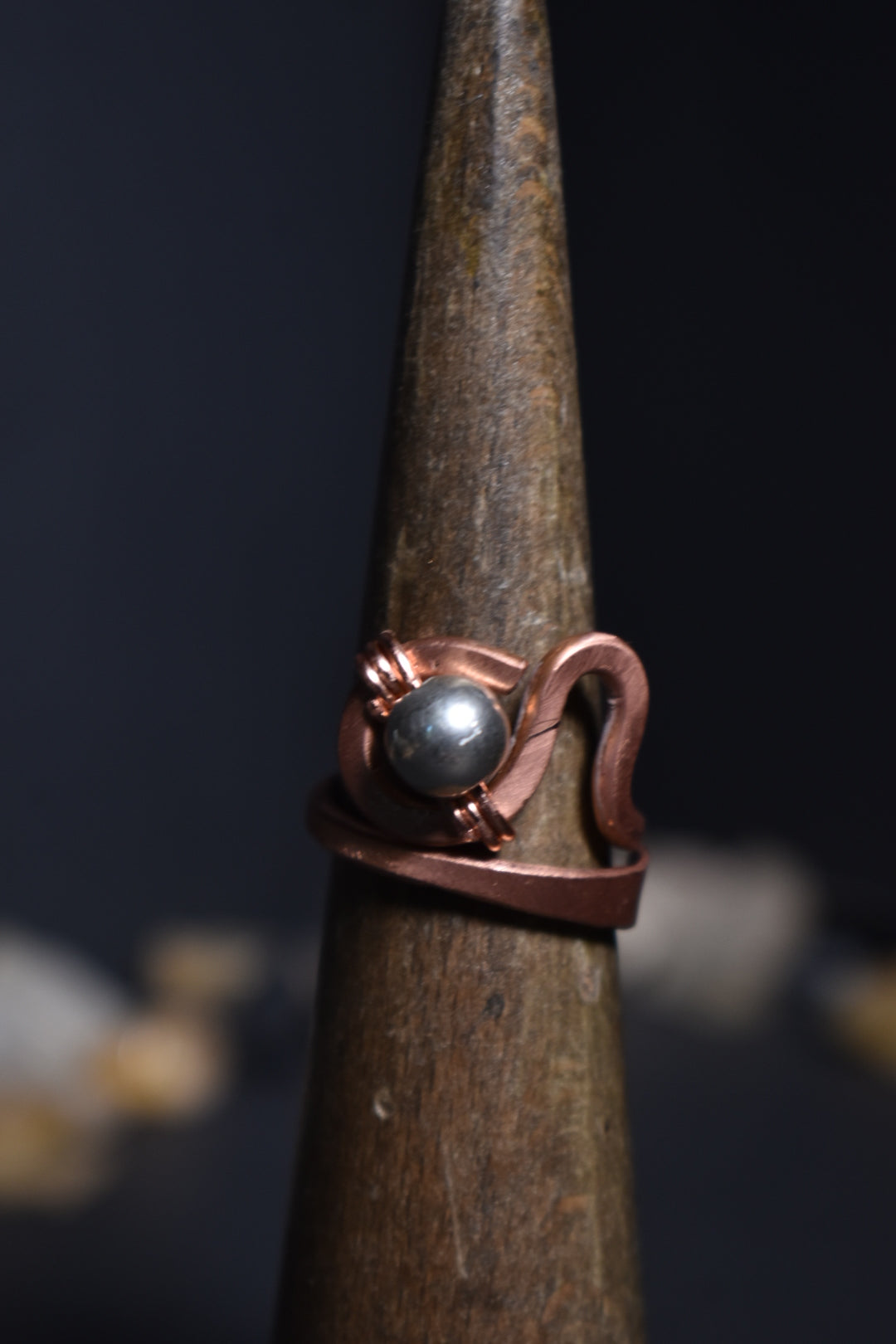 Ajna - Copper Adjustable Rings W/ Crystal Variants