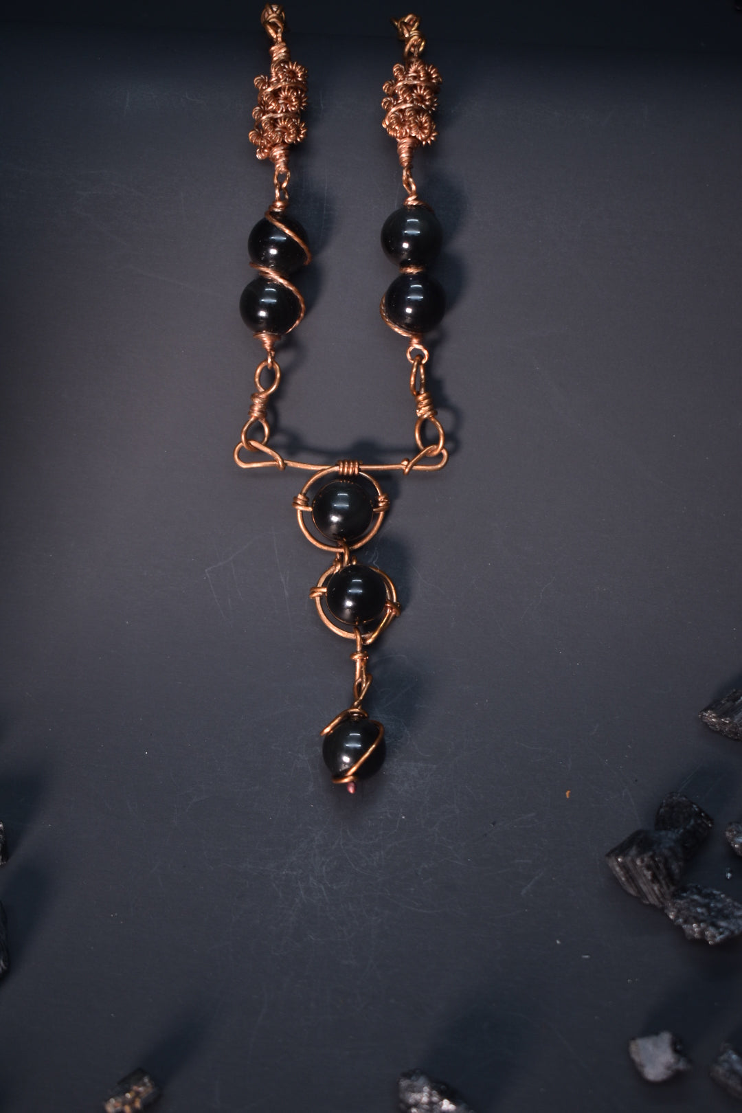 Andromeda — Obsidian Copper Necklace