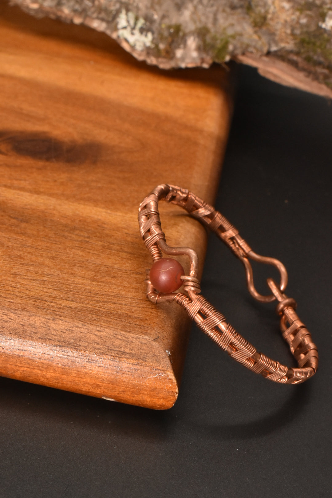 Star Gate Carnelian — Copper Bracelet