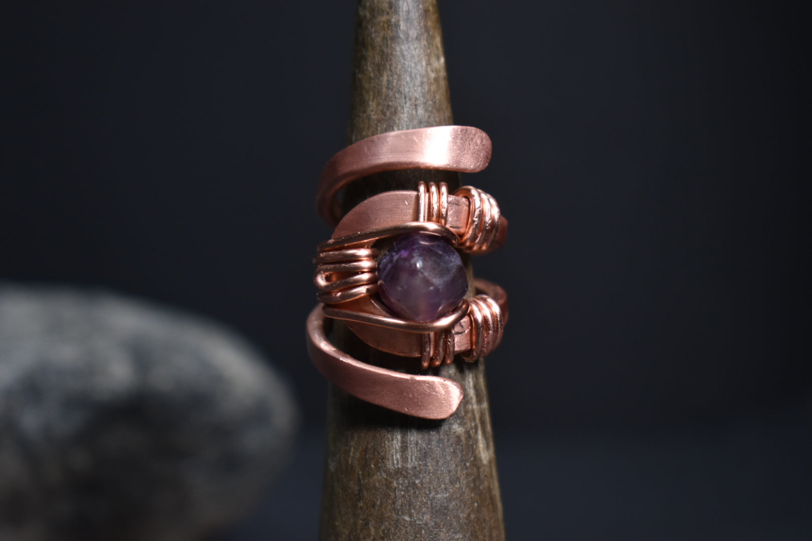 Solar Eye - Adjustable Copper Ring - KOSMIK COLLECTIONS