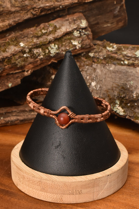 Star Gate Carnelian — Copper Bracelet