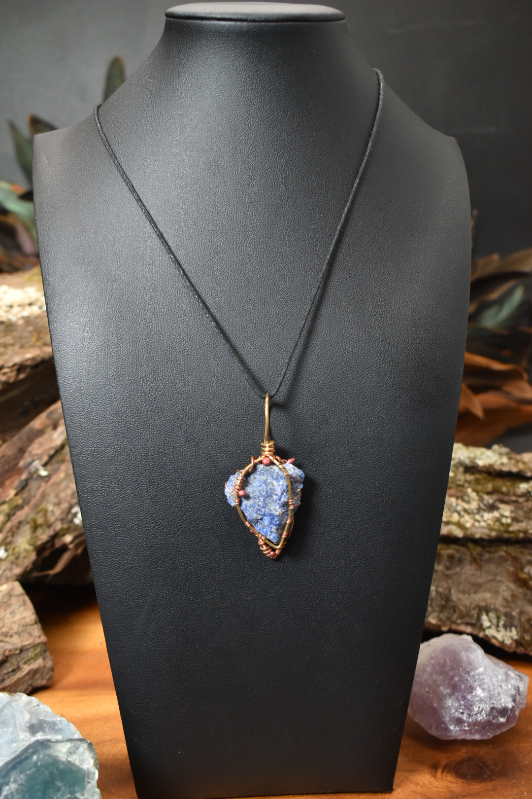 Lapis Lazuli- Copper & Brass Pendent
