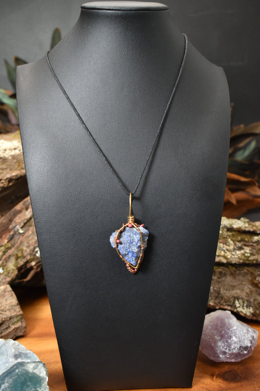 Lapis Lazuli- Copper & Brass Pendent