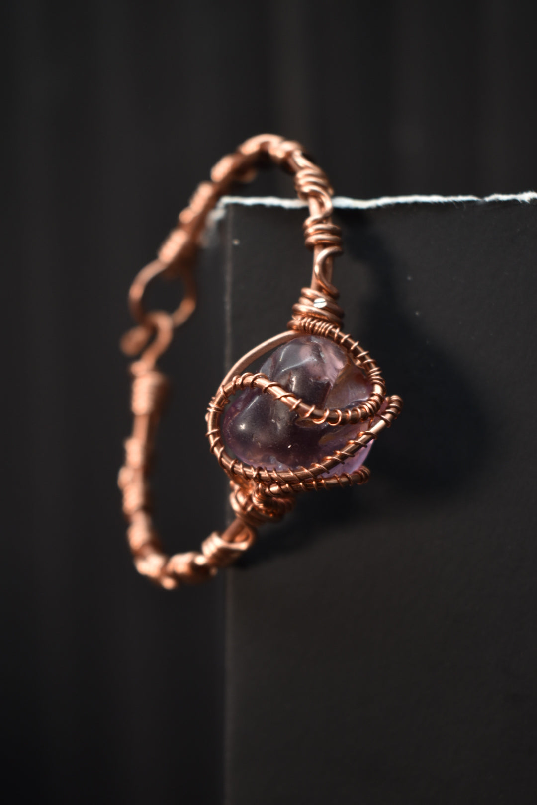 Amethyst Stargate: Harmonics- Copper Cuff Bracelet