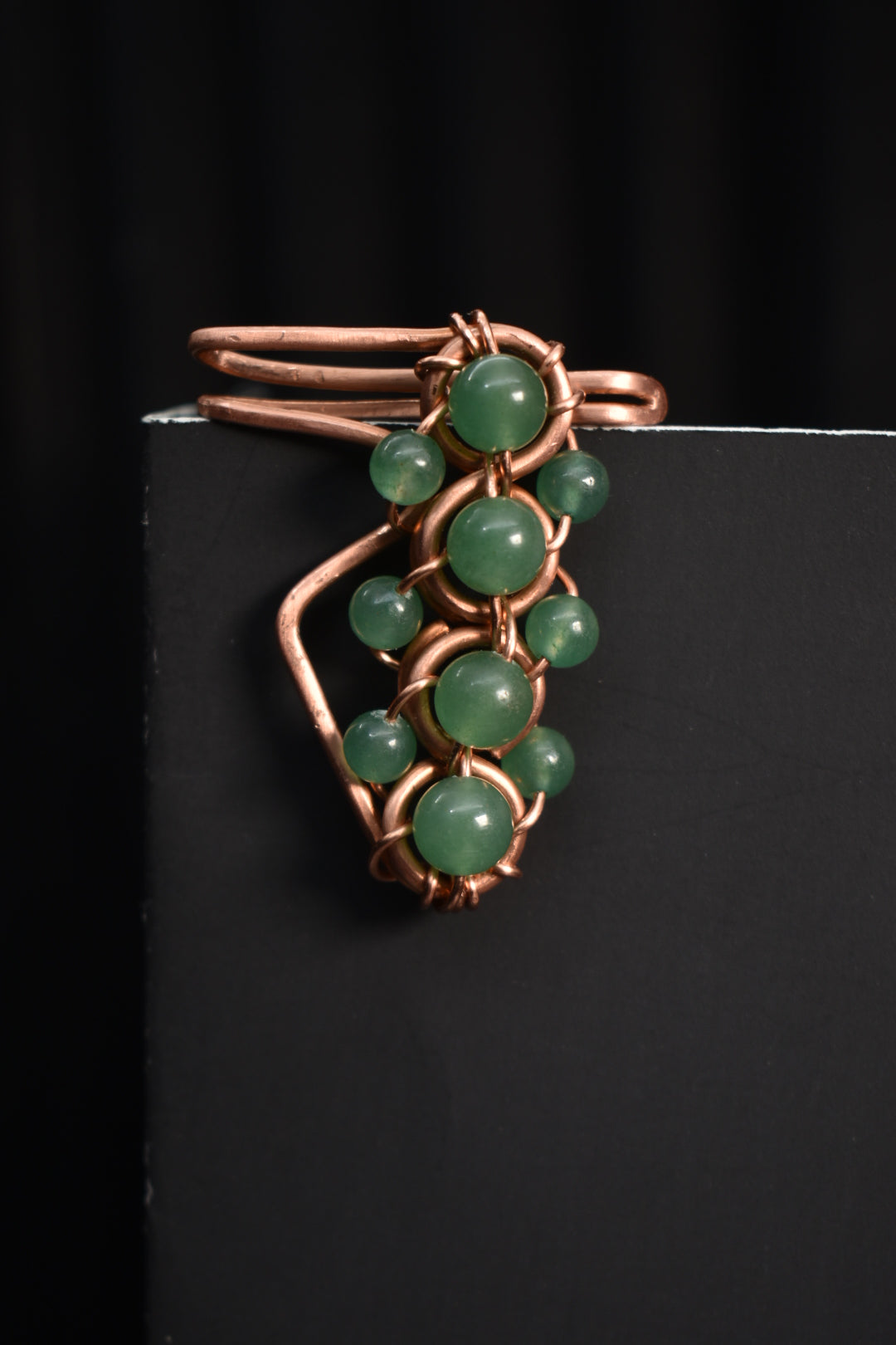 Green Aventurine - Helix Tie clip - KOSMIK COLLECTIONS
