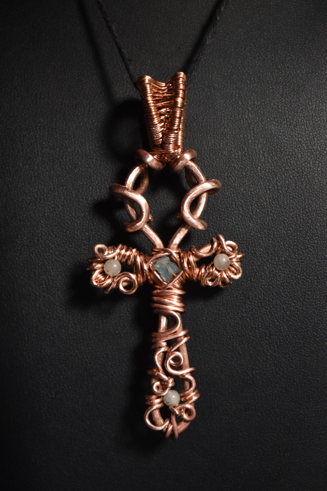 Labradorite- Copper Ankh of Sacred Passage - KOSMIK COLLECTIONS