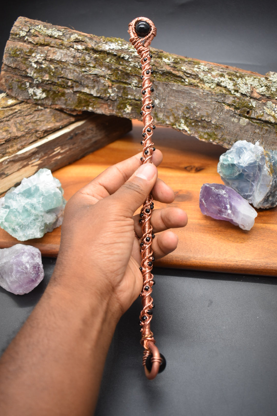 Obsidian Wand- Scepter of the Abyssal Eye