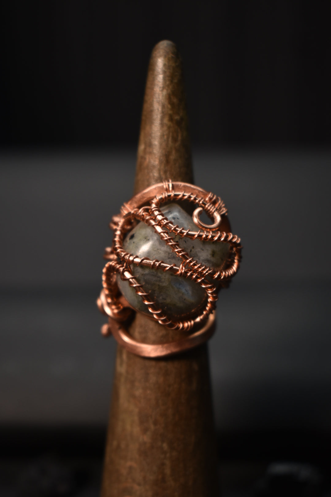 Labradorite - Orbit Current: Copper Ring