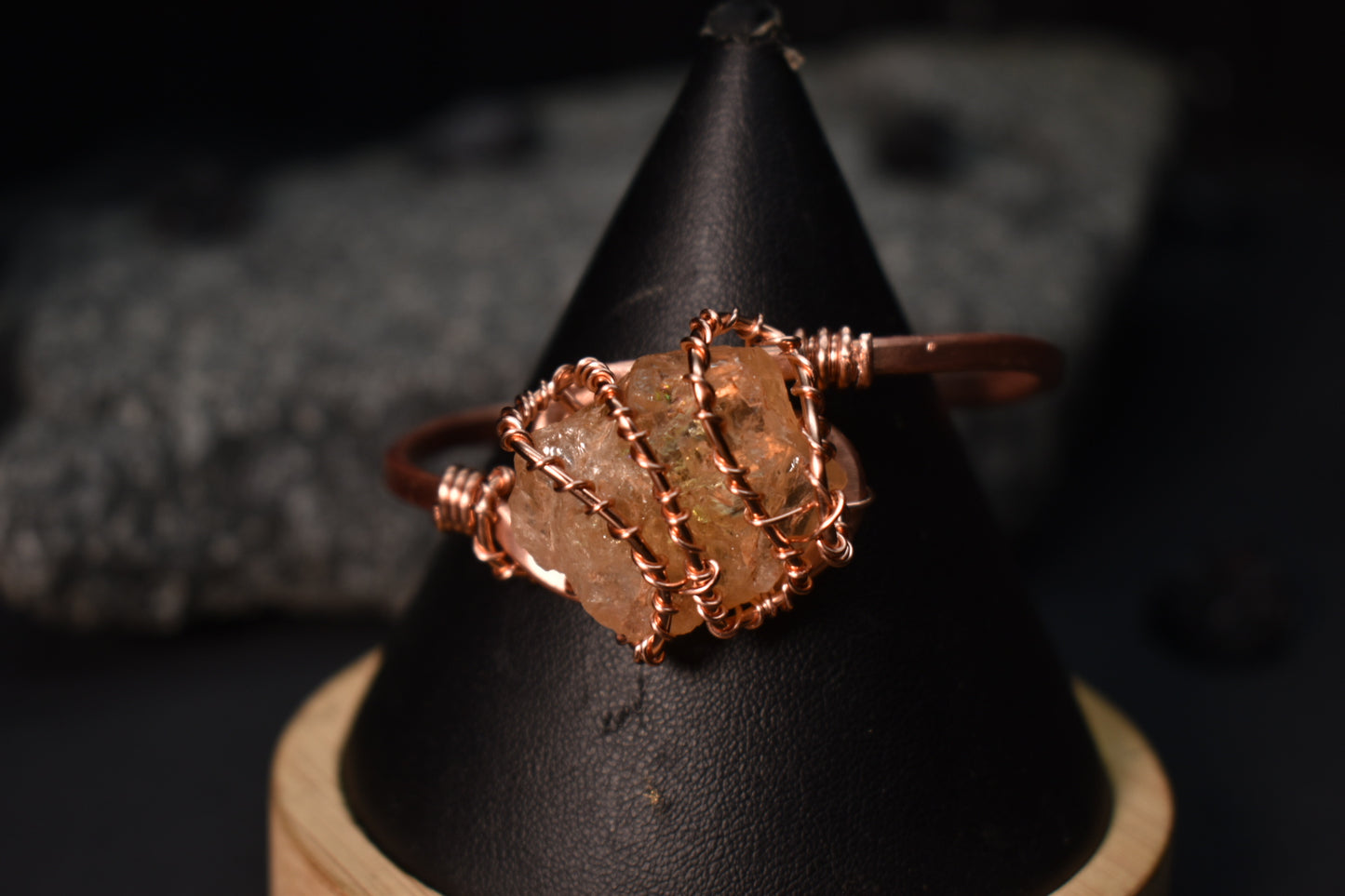 Citrine- The Orbit Current: Copper Bangle