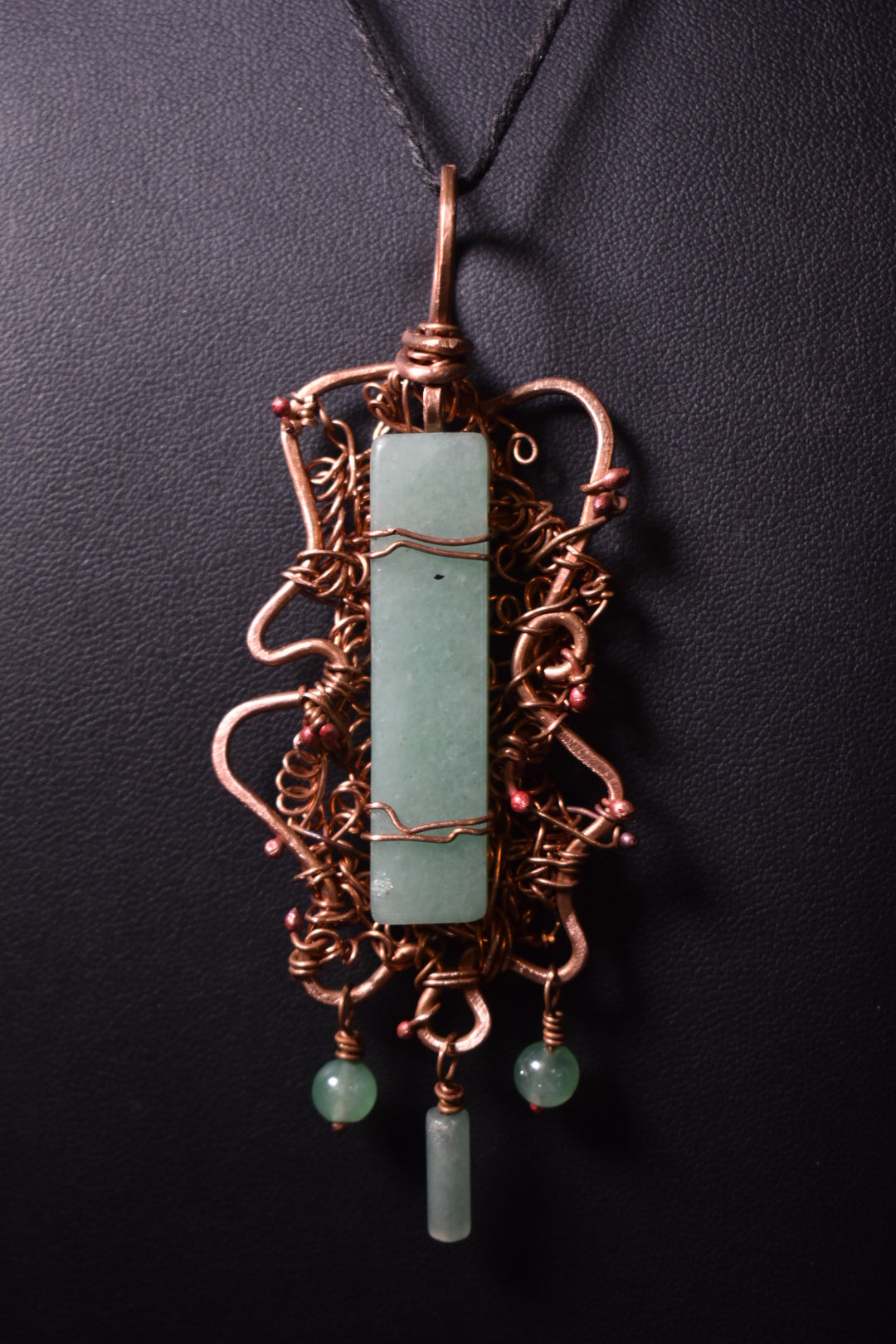 Green Aventurine — Heart of Ma’at’s Copper Pendant Necklace