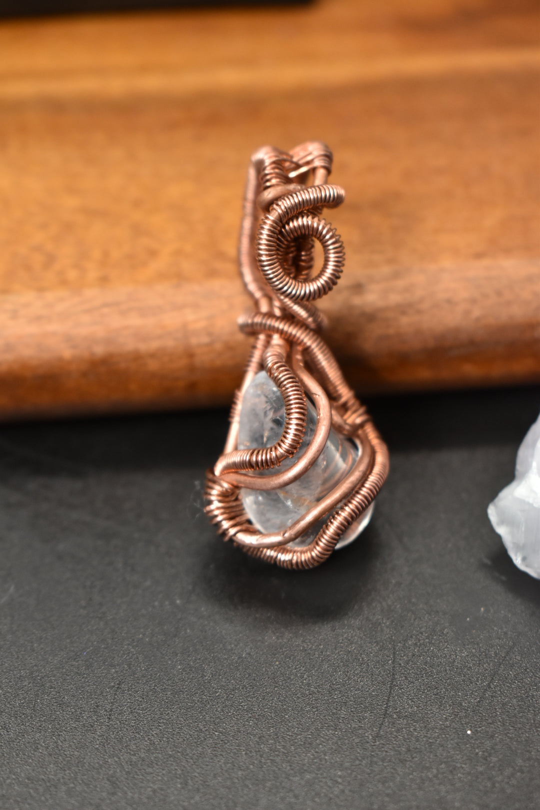 Clarity — Clear Quartz Copper Pendant Necklace