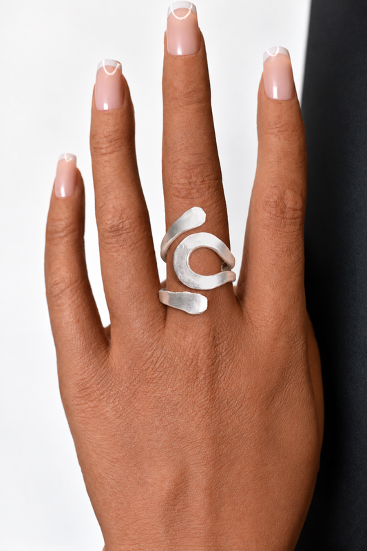 Solar Eye - 999 Fine Silver Adjustable Ring
