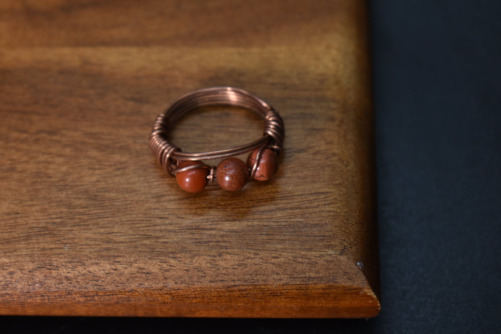 Red Jasper — Trinity Brass Ring - KOSMIK COLLECTIONS