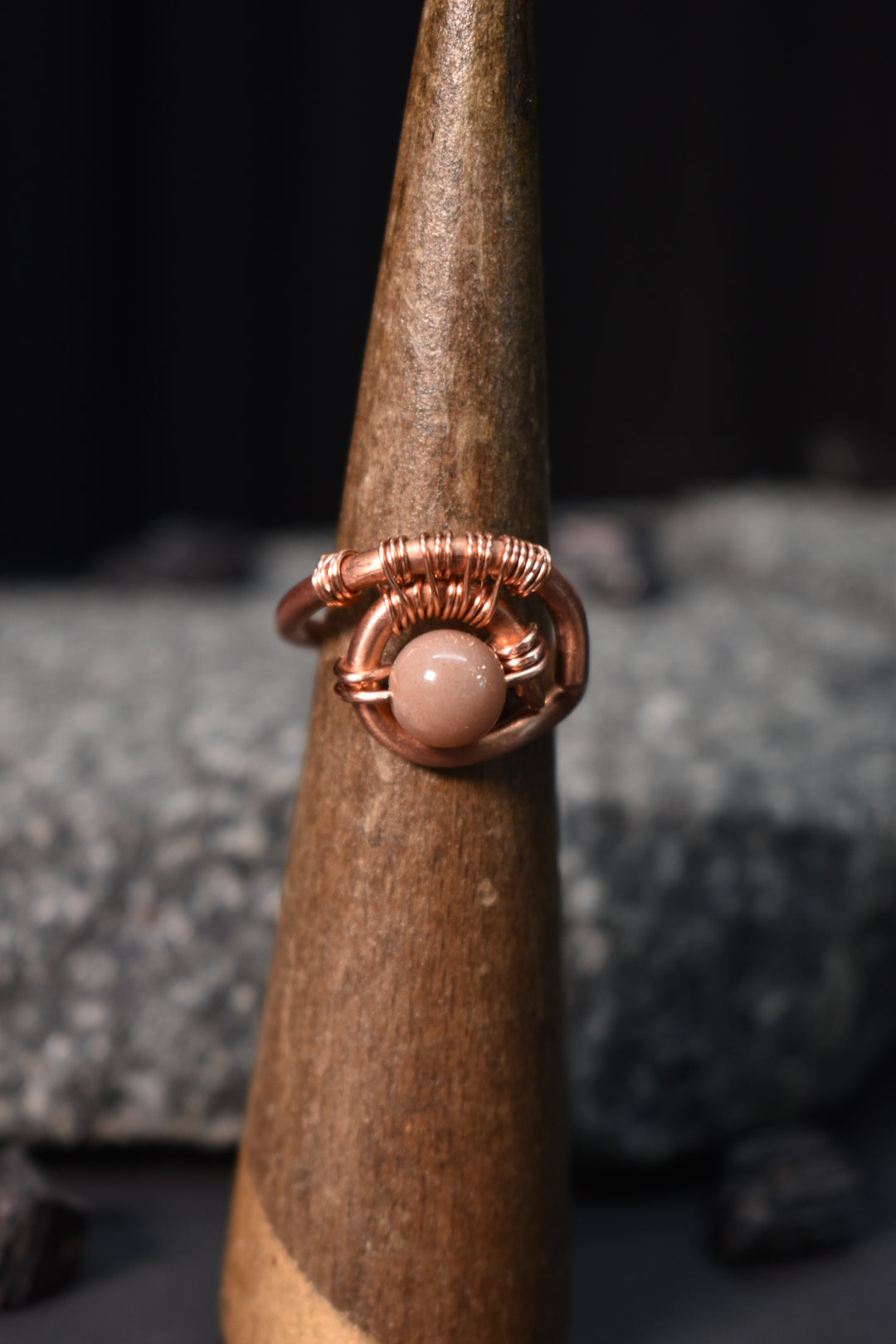 Sunstone- Kosmik Glyph Ring
