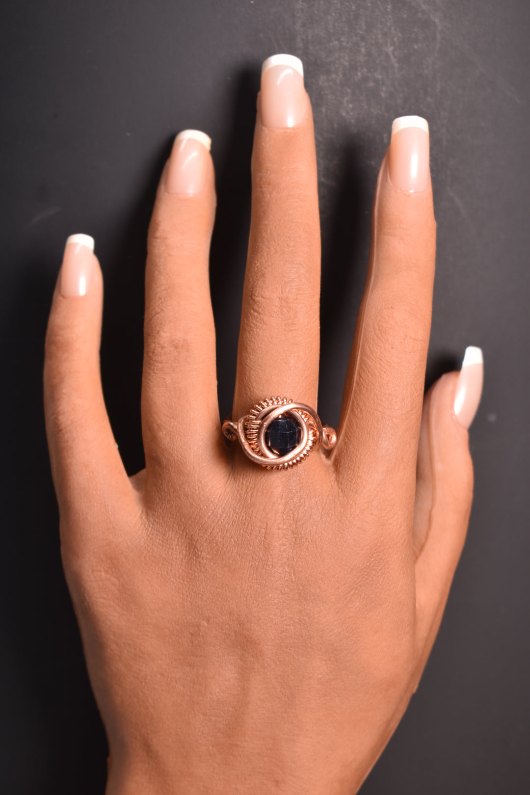 Orbit - Copper Adjustable Rings W/ Crystal Variants