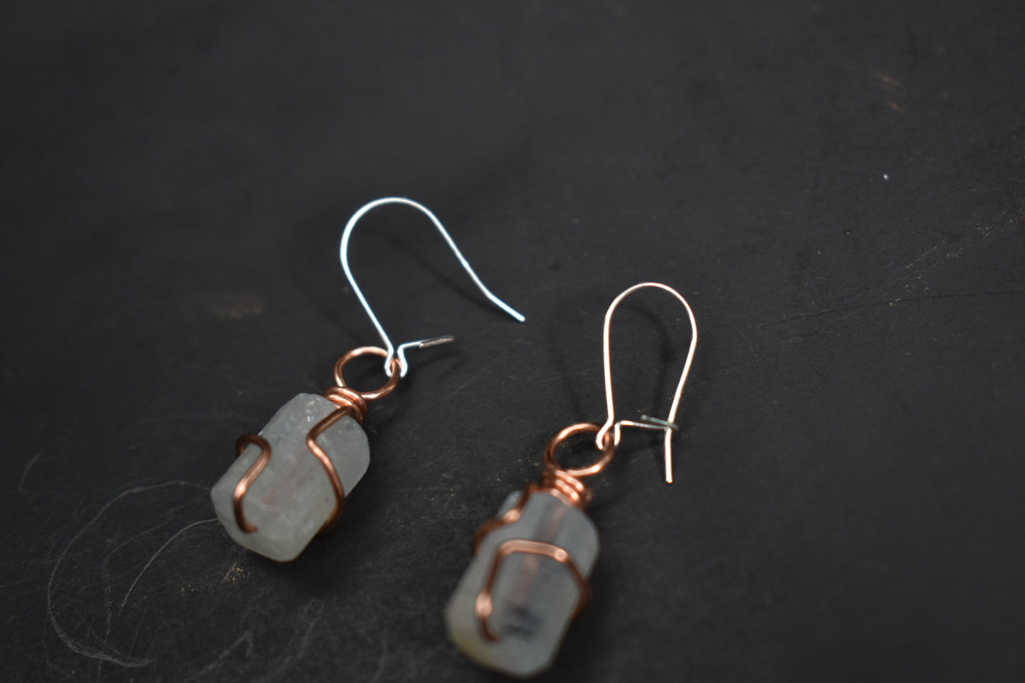 Aquamarine- Sea Relic: Sterling Silver Earring - KOSMIK COLLECTIONS