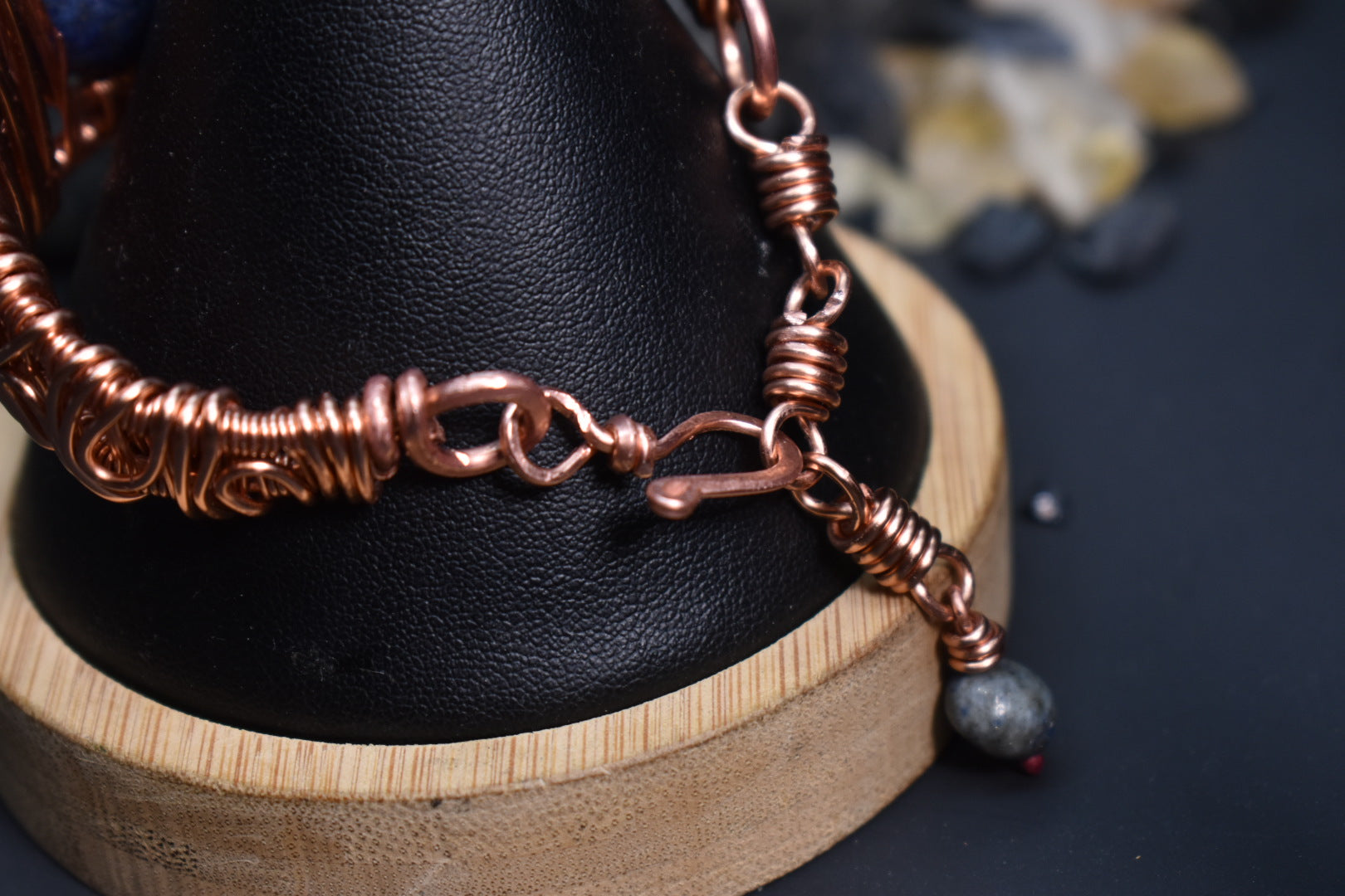 Lapis Lazuli — Solar Eye Of Heru Copper Bracelet - KOSMIK COLLECTIONS