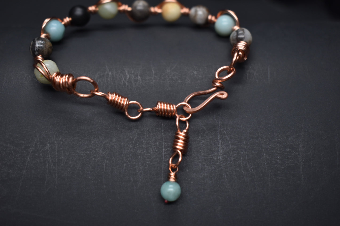 Amazonite-  Copper Frequency Bracelet