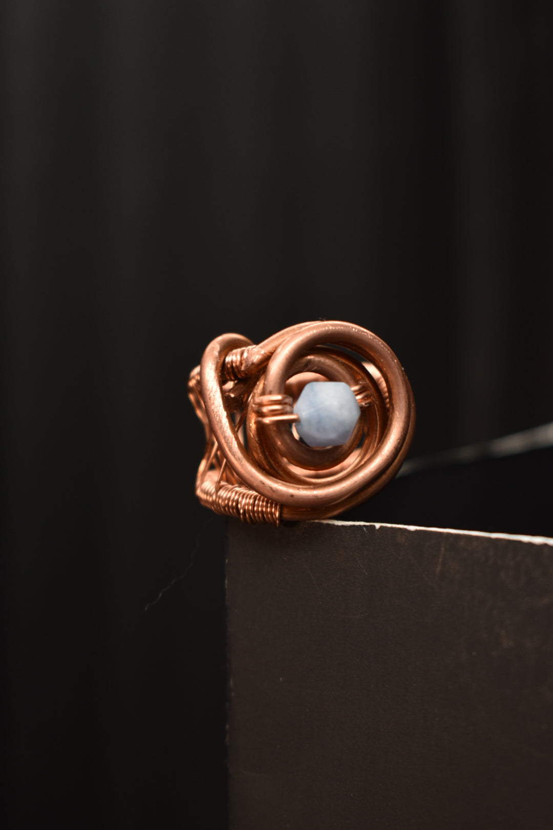 Aquamarine - Orbital Beacon Copper Ring