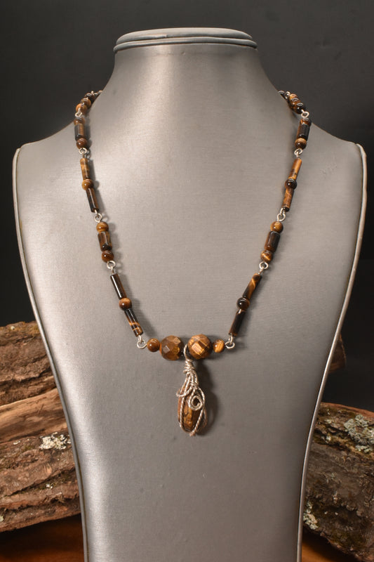 Tiger's Eye Auric Priest Necklace