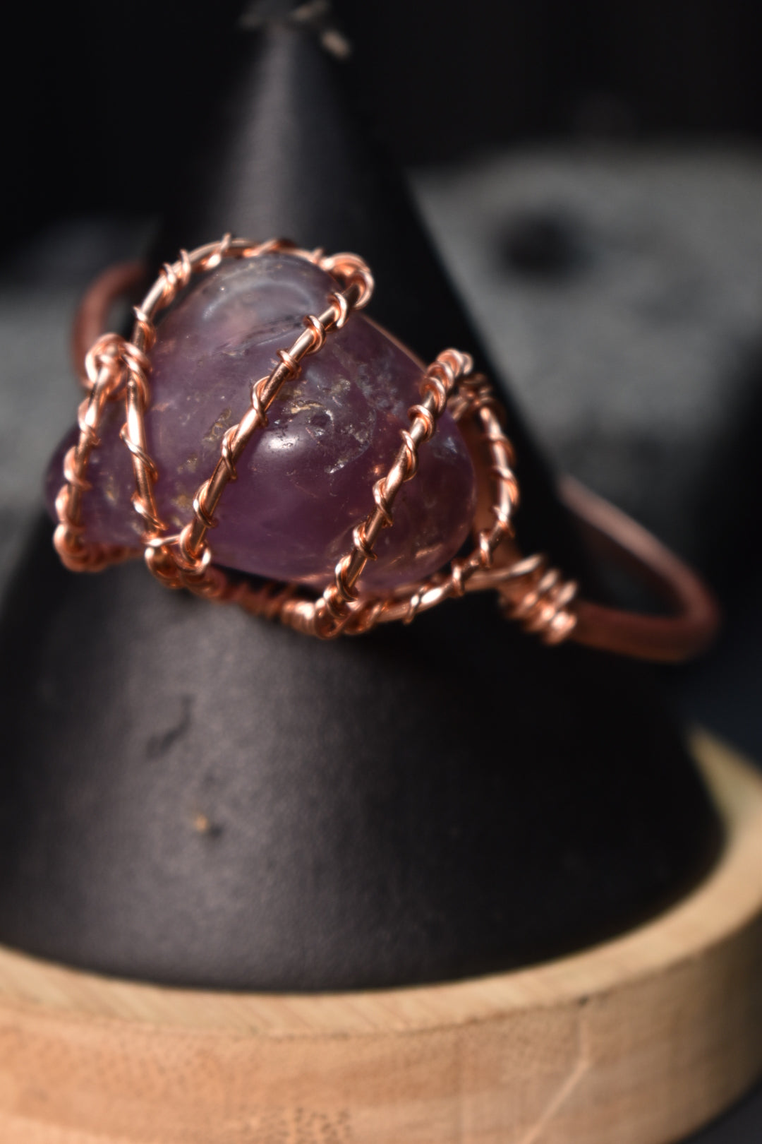 Amethyst - The Orbit Current: Copper Bangle