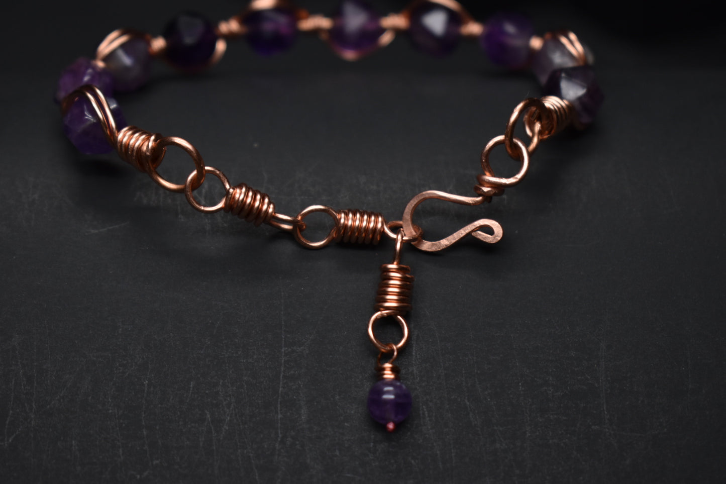 Amethyst- Copper Frequency Bracelet