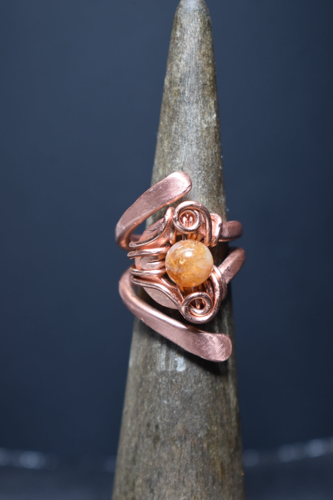 Solar Eye - Adjustable Copper Ring - KOSMIK COLLECTIONS