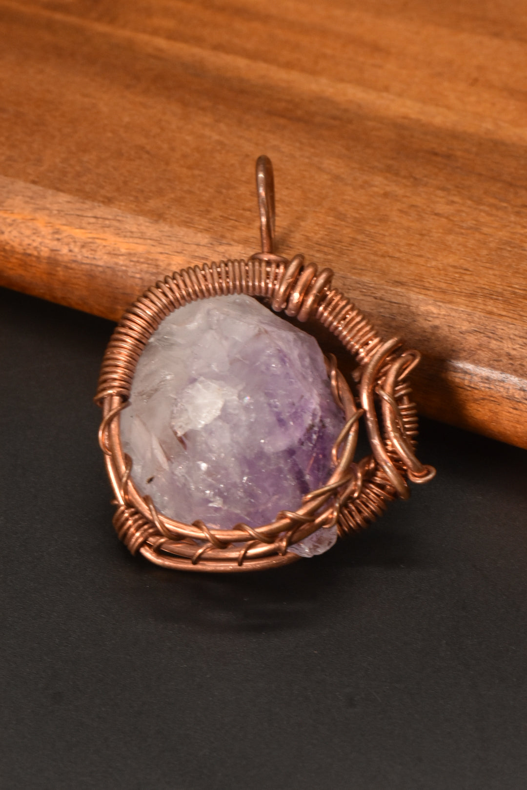 Iron Clad Amethyst — Copper Pendant Necklace - KOSMIK COLLECTIONS