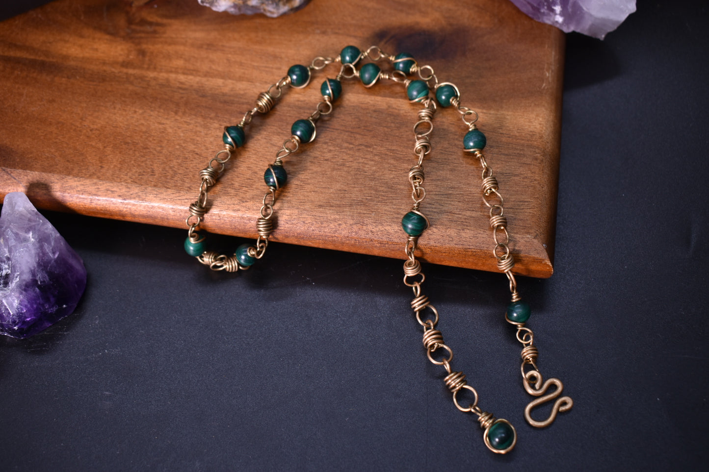 Malachite — Tail Necklace