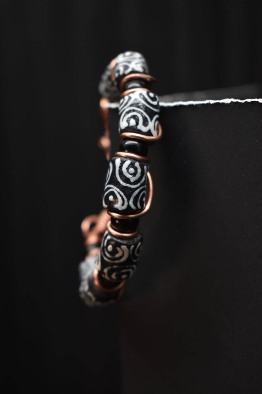 The Glyph of Continuum- Copper Clay Bracelet