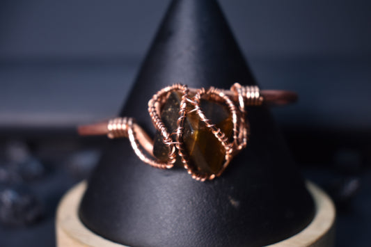 Tiger’s Eye- The Orbit Current: Copper Bangle
