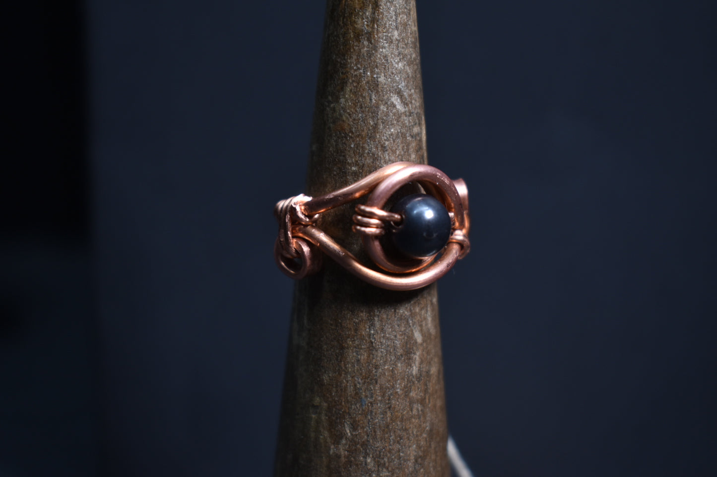 Hematite - Solar Nazar Copper Ring - KOSMIK COLLECTIONS
