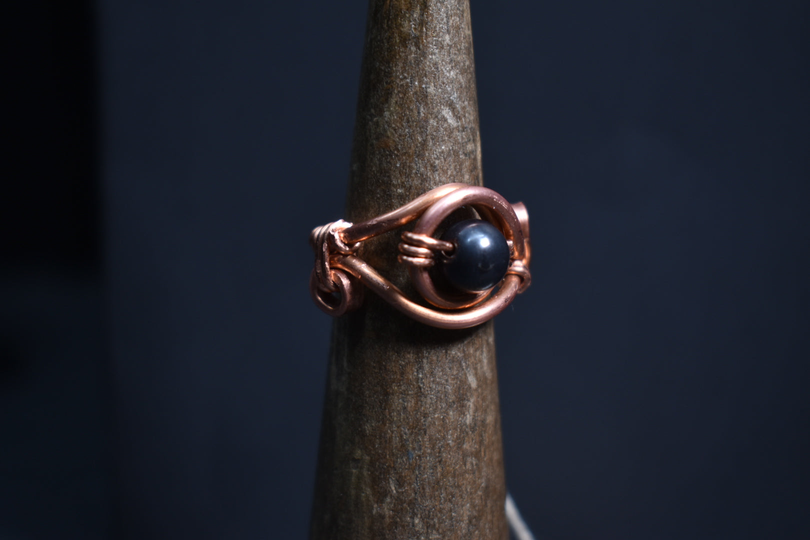Hematite - Solar Nazar Copper Ring - KOSMIK COLLECTIONS