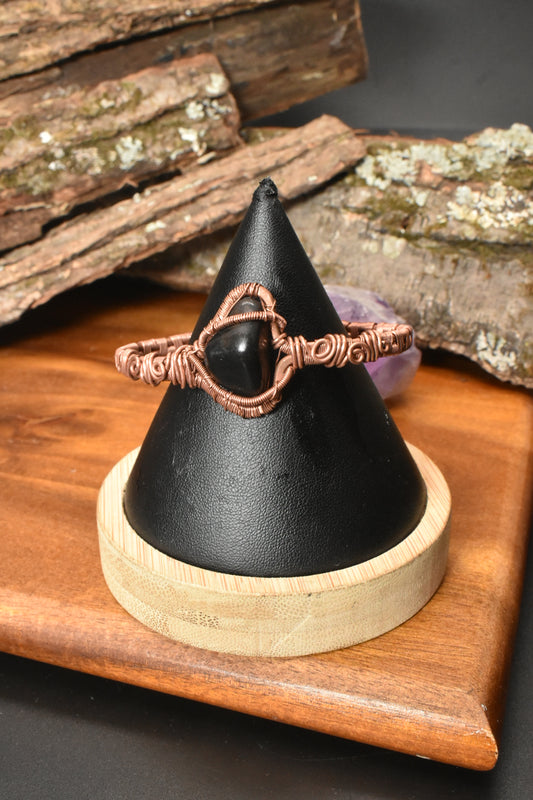 Super Nova — Obsidian Copper Bracelet