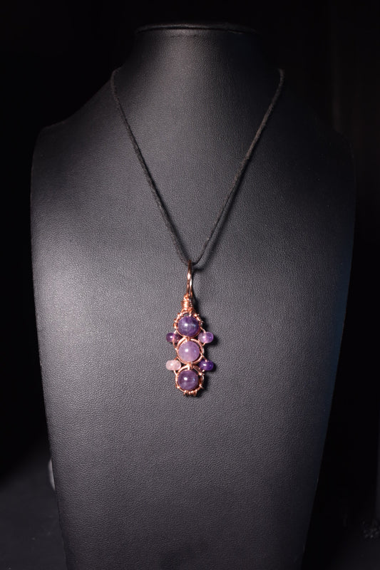 Amethyst - Helix of the Verdant Neteru Pendant - KOSMIK COLLECTIONS