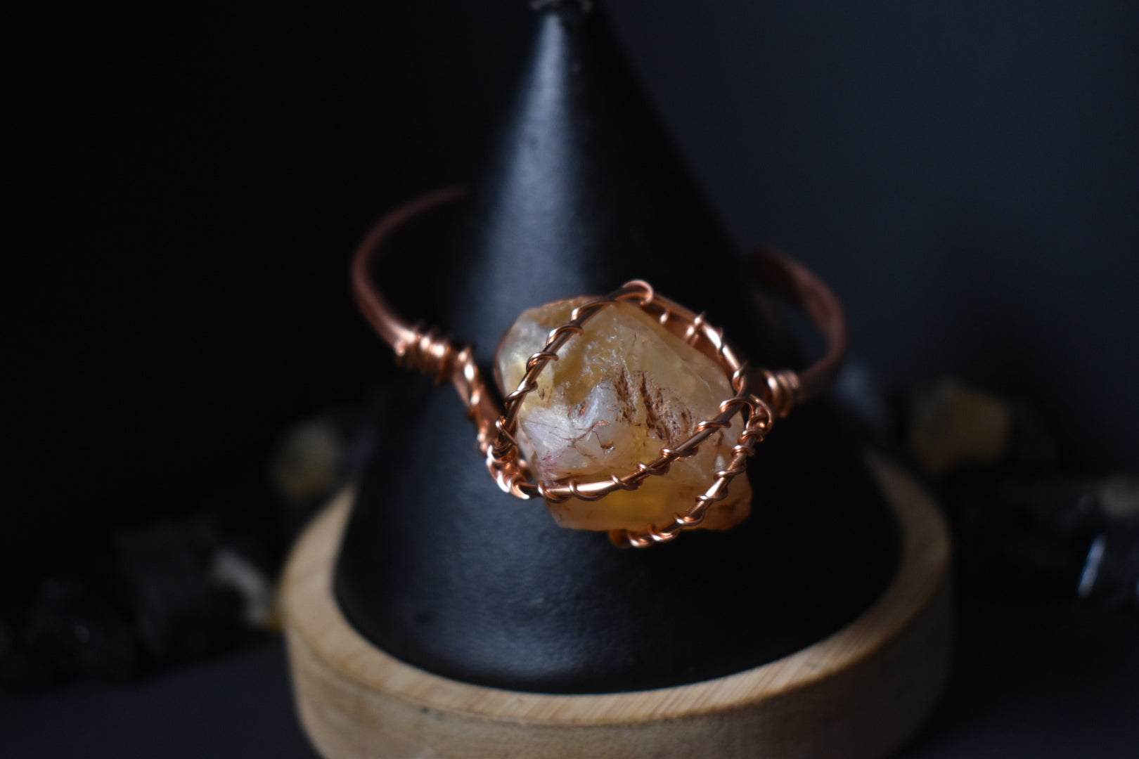 Lunar Fragment: Copper Half Cuff Bangle - KOSMIK COLLECTIONS