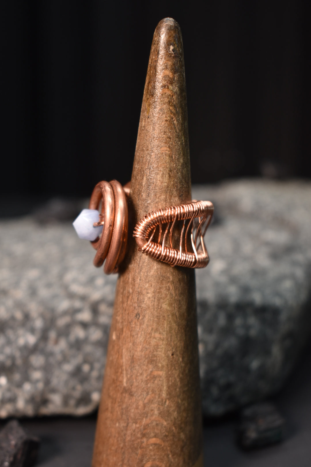 Aquamarine - Orbital Beacon Copper Ring