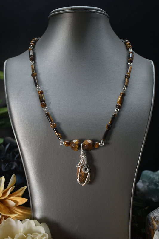 Tiger's Eye Auric Priest Necklace