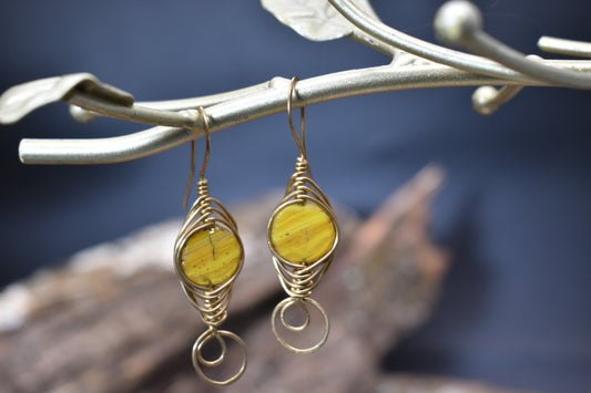 Solar Expansion — Brass Earrings