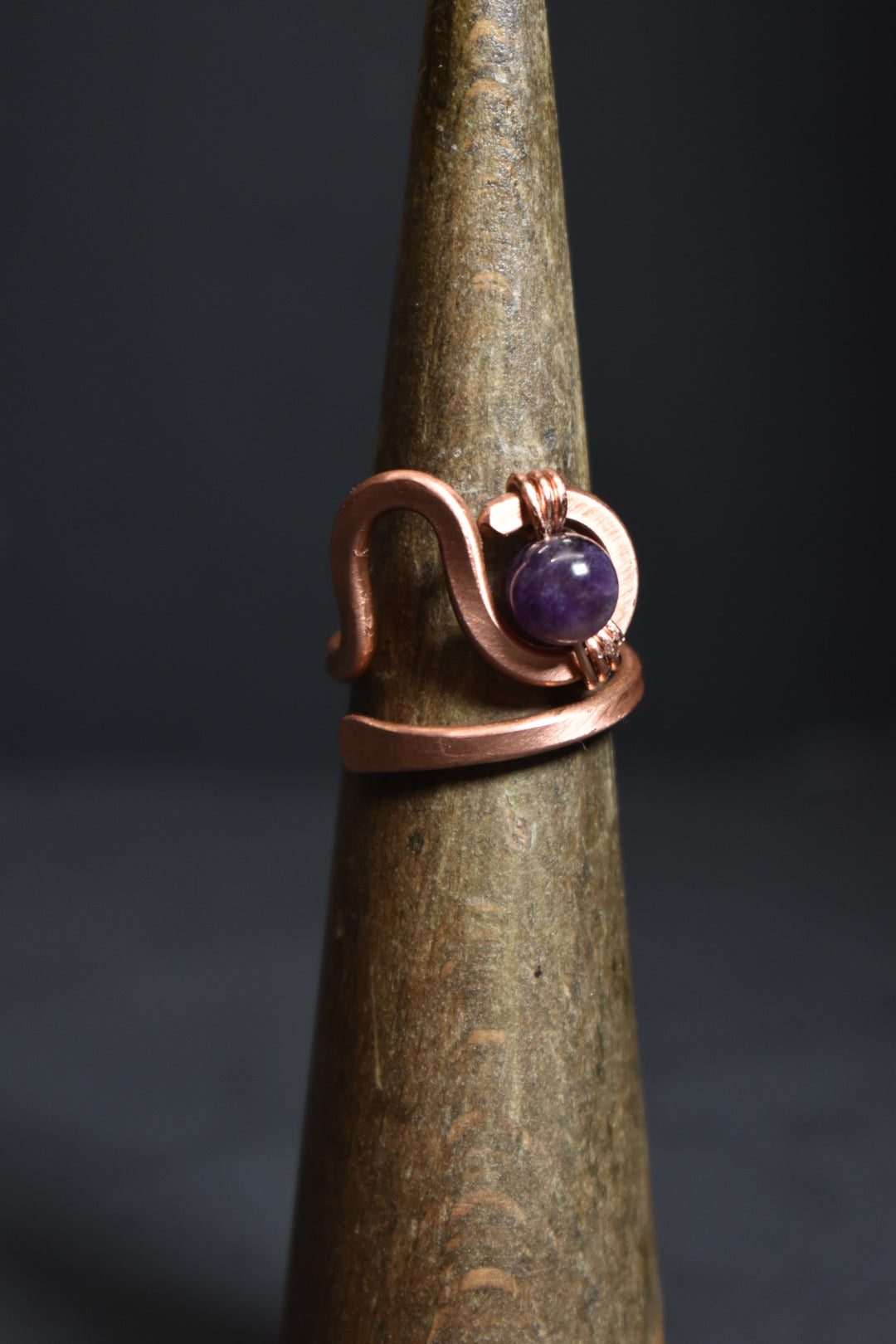 Ajna - Copper Adjustable Rings W/ Crystal Variants