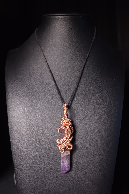 Amethyst — Violet Signal Copper Pendant Necklace