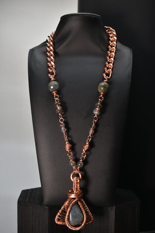 Aaru Passage Copper Labradorite Necklace - KOSMIK COLLECTIONS
