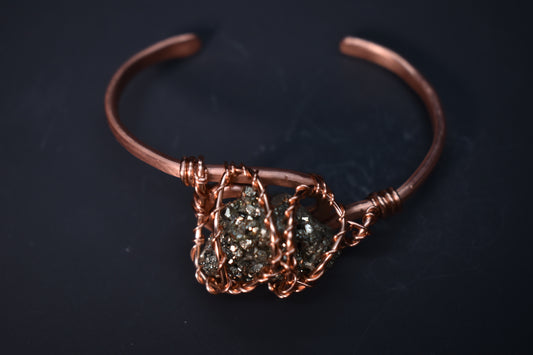 Pyrite - The Orbit Current Bangle - KOSMIK COLLECTIONS