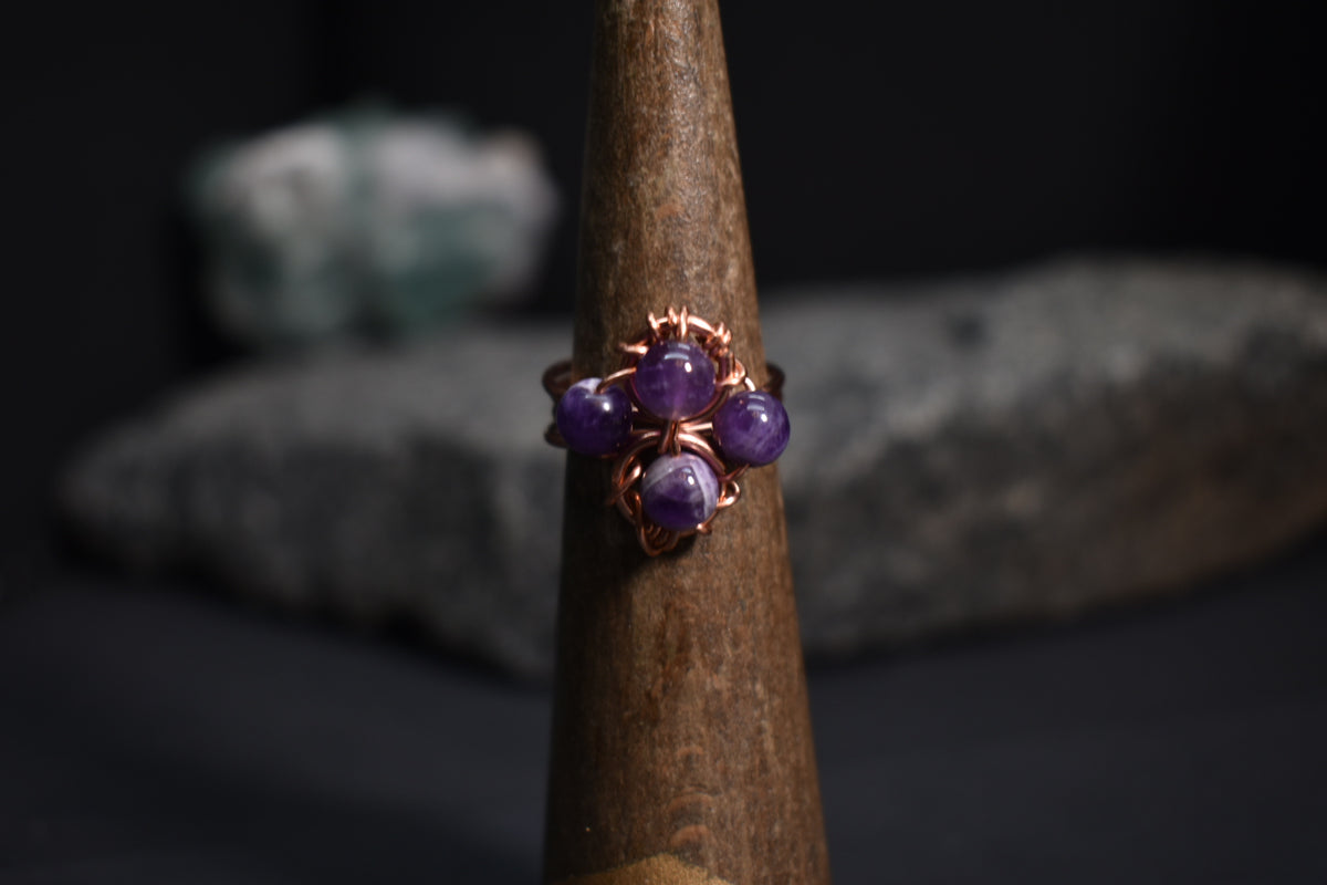 Helix- Adjustable Copper Ring - KOSMIK COLLECTIONS