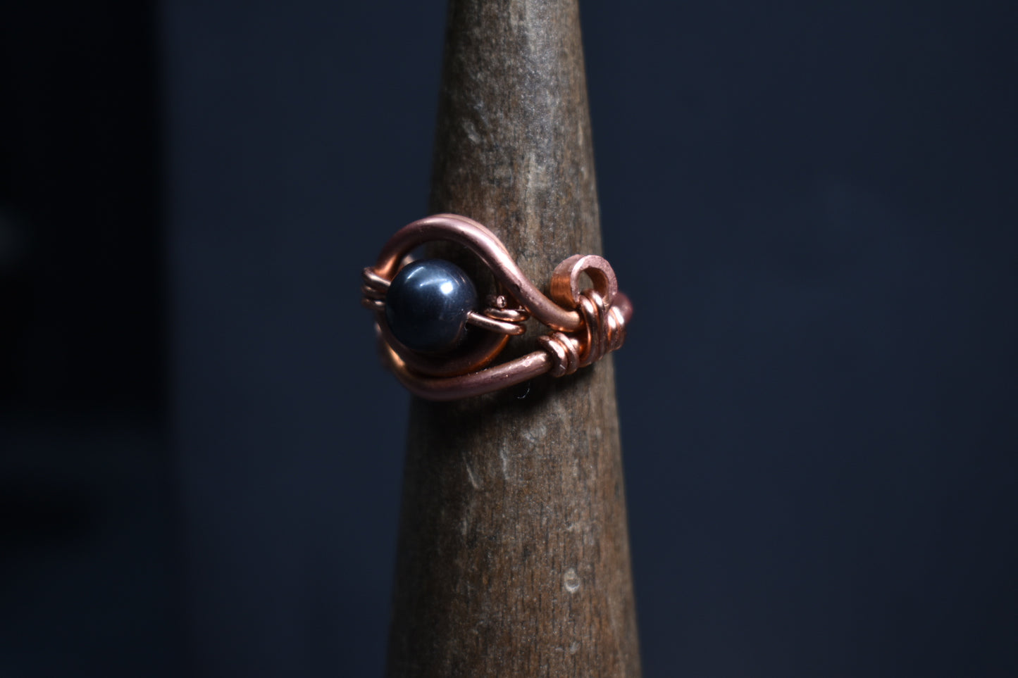 Hematite - Solar Nazar Copper Ring - KOSMIK COLLECTIONS