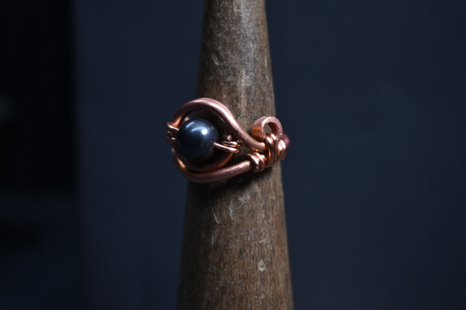 Hematite - Solar Nazar Copper Ring - KOSMIK COLLECTIONS