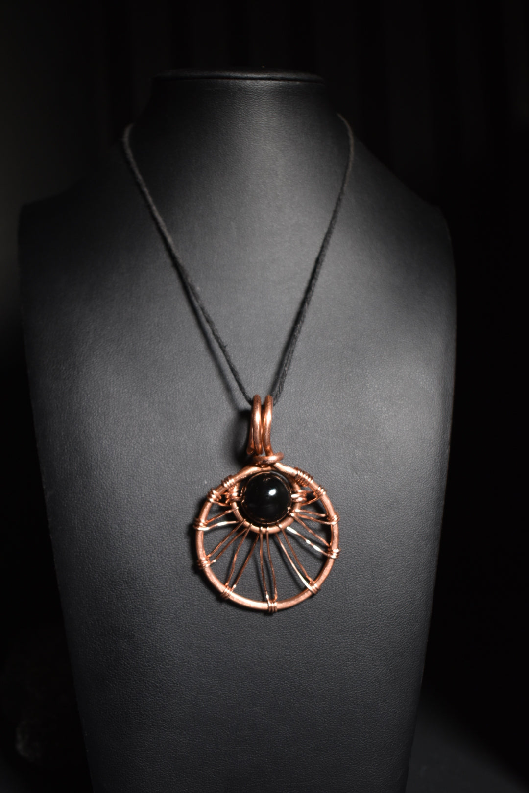 Obsidian — Solar Return Copper Pendant Necklace - KOSMIK COLLECTIONS