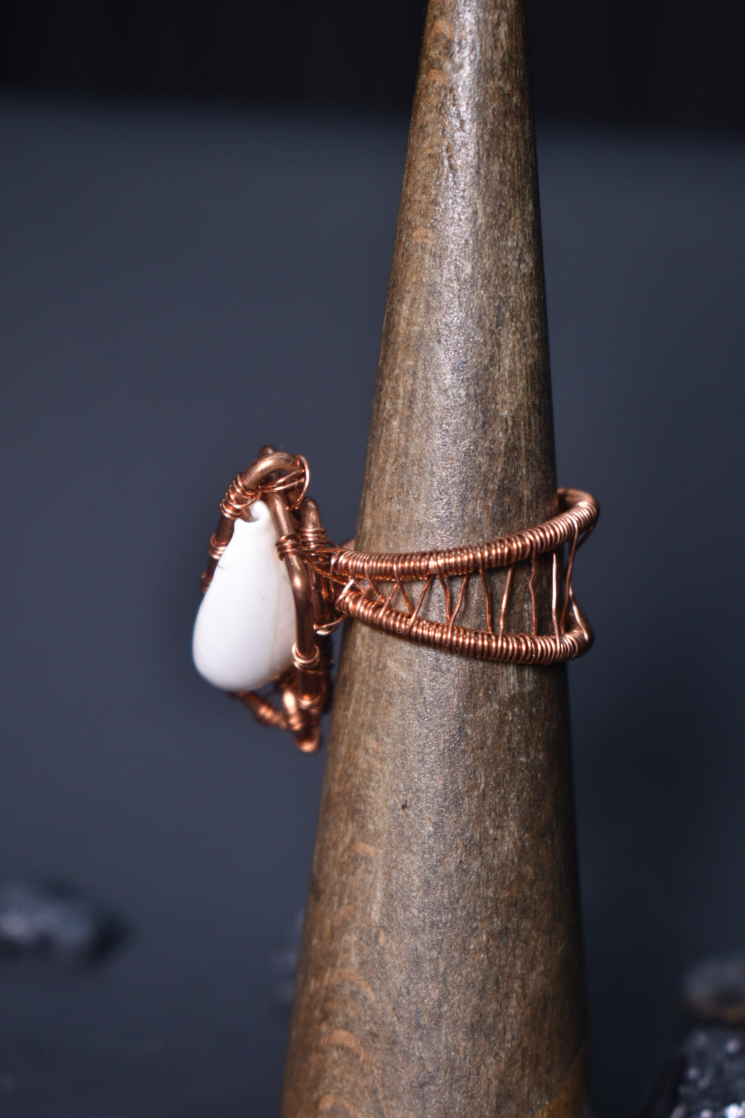 Celestial Cowrie Currents- Copper Rings